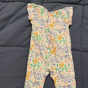 Tea collection flutter sleeve romper (9-12months)
